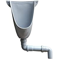 Agande Urinario de plástico PVC sencillo e impermeable con tubo de desagüe para camping- jardín- sótano- obras- WC